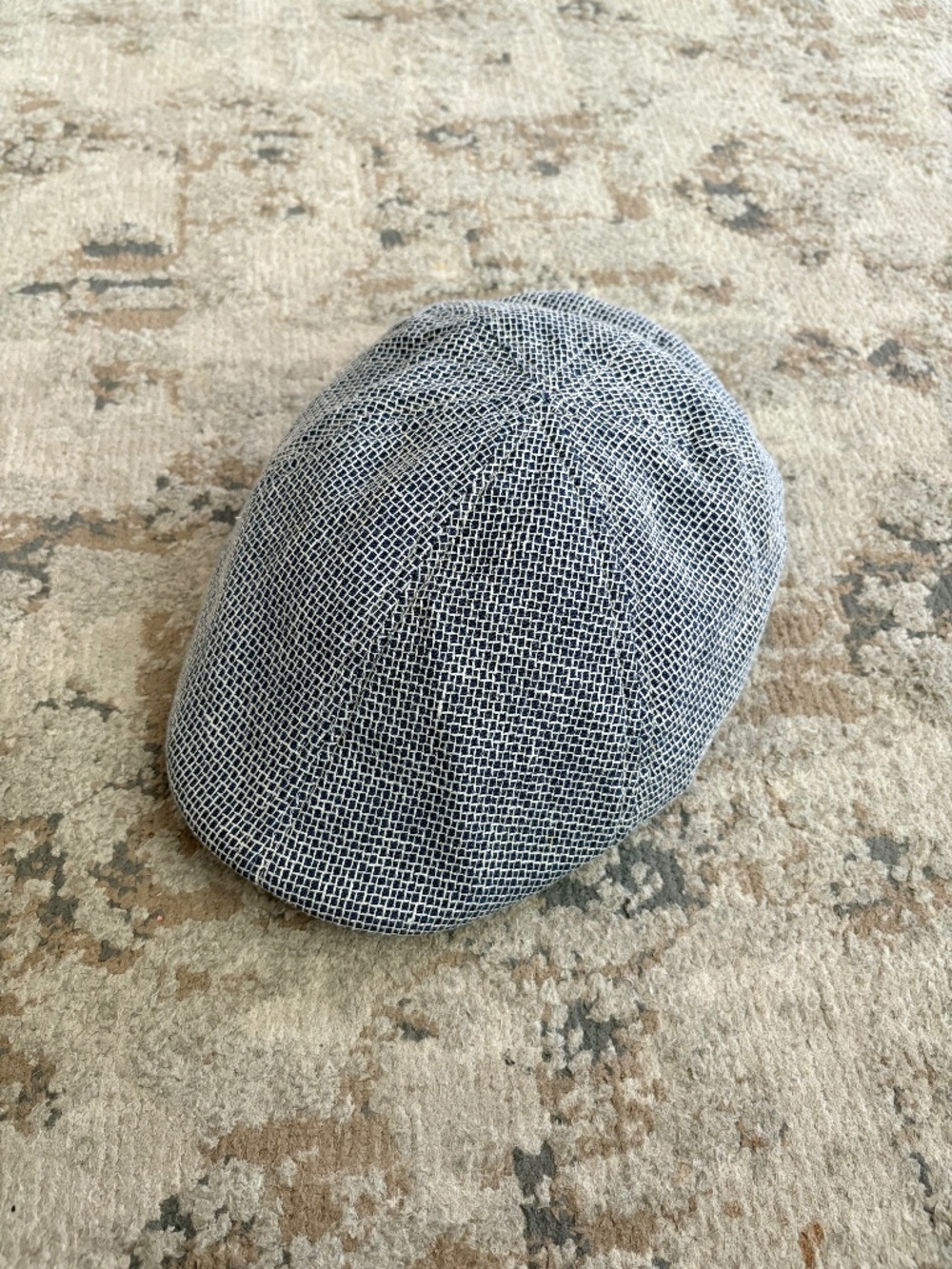 Bugatti Blue & White Flat Cap – Newsboy / Ivy Style